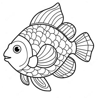 Rainbow Fish Coloring Pages