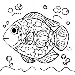 Rainbow Fish With Shiny Scales Coloring Page 109008-45825