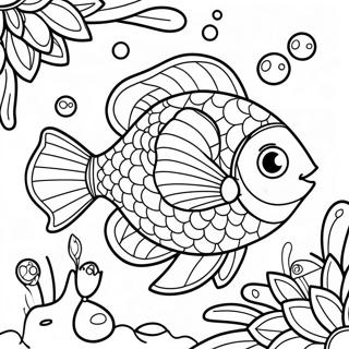 Rainbow Fish With Shiny Scales Coloring Page 109008-45827