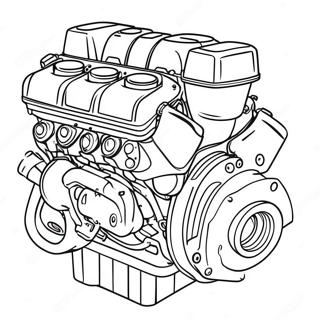 Colorful Turbo Engine Coloring Page 109034-45910