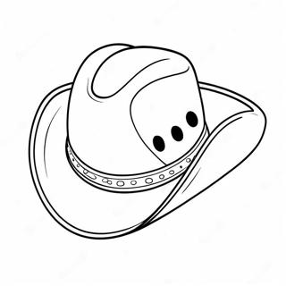 Colorful Cowboy Hat With Stars Coloring Page 109056-45920