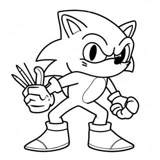 Sonic The Werehog Coloring Page 109081-45872