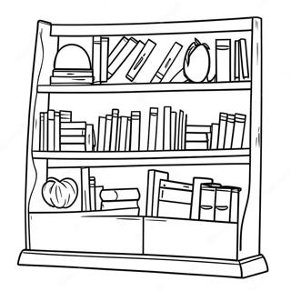 Colorful Pageshelf Scene Coloring Page 109160-45997