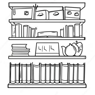 Colorful Pageshelf Scene Coloring Page 109160-45998