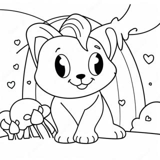 Purple Rainbow Friends Coloring Page 109185-46013