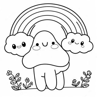 Purple Rainbow Friends Coloring Page 109185-46015