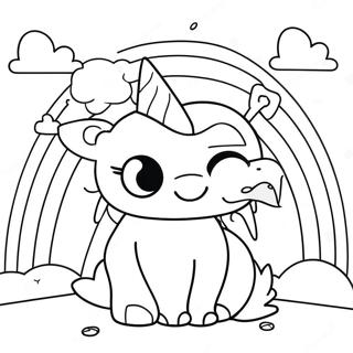 Purple Rainbow Friends Coloring Page 109185-46016