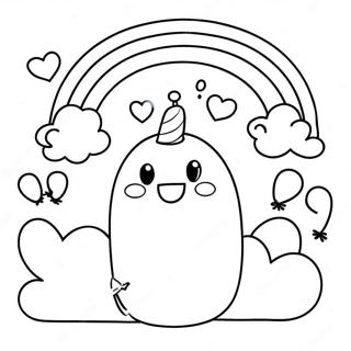 Happy Purple Rainbow Friends Coloring Page 109186-46017