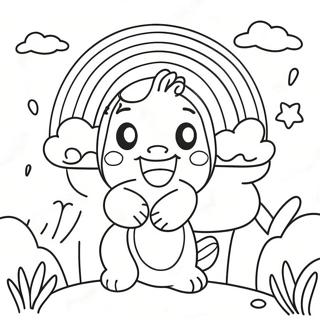 Happy Purple Rainbow Friends Coloring Page 109186-46020