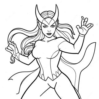 Magical Scarlet Witch Coloring Page 109213 46041