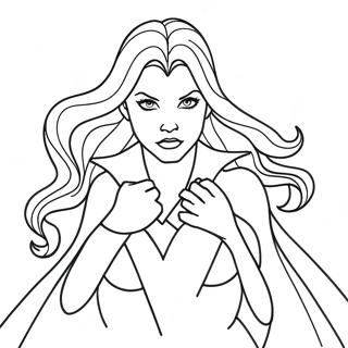 Magical Scarlet Witch Coloring Page 109213 46042
