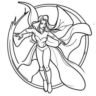 Magical Scarlet Witch Coloring Page 109213 46044