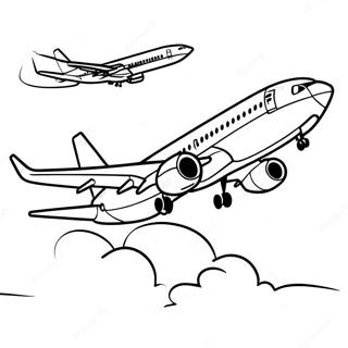 Boeing 737 In Flight Coloring Page 109264-46077