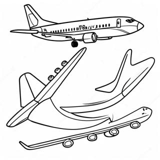 Boeing 737 In Flight Coloring Page 109264-46079