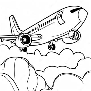 Boeing 737 In Flight Coloring Page 109264-46080