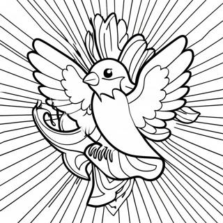 Holy Spirit Fire Symbol Coloring Page 109290-46101