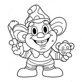 Funny Killer Klowns With Ice Cream Coloring Page 109317 46127