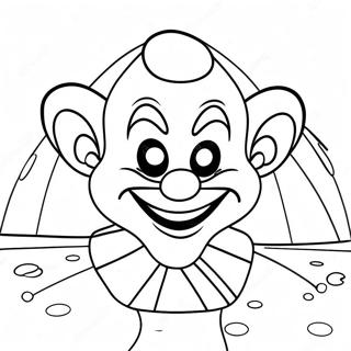 Killer Klowns In A Circus Tent Coloring Page 109318-46131