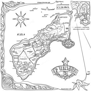 Cuba Map Coloring Page 109340-46136