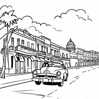 Vibrant Cuba Landscape Coloring Page 109341-46138