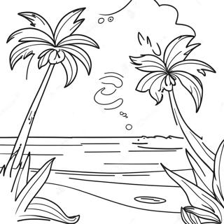 Tropical Hurricane Scene Coloring Page 109416-46197