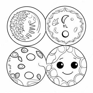 Artistic Moon Phases Coloring Page 109497-46269