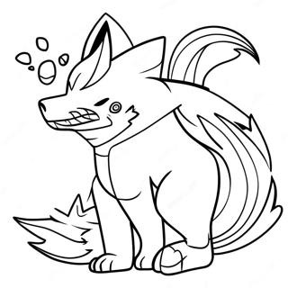 Nine Tailed Fox Naruto Coloring Pages