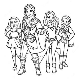 Descendants 3 Coloring Pages