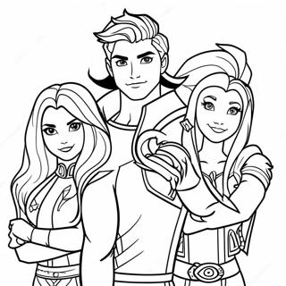 Descendants 3 Coloring Page 109595-46335