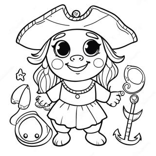 Uma With Pirate Accessories Coloring Page 109597-46342