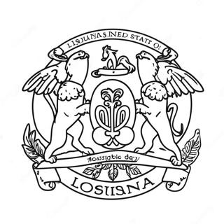 Louisiana State Flag Coloring Page 109672-46396