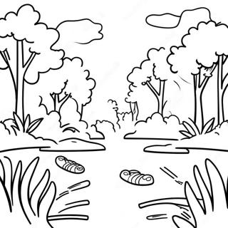 Vibrant Louisiana Bayou Scene Coloring Page 109673-46398