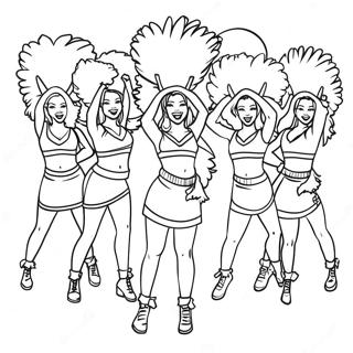 La Rams Cheerleaders Coloring Page 109700 46423