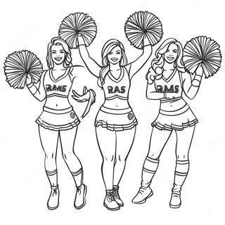 La Rams Cheerleaders Coloring Page 109700 46424