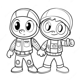 Mikey And Jj Coloring Page 109723-46433