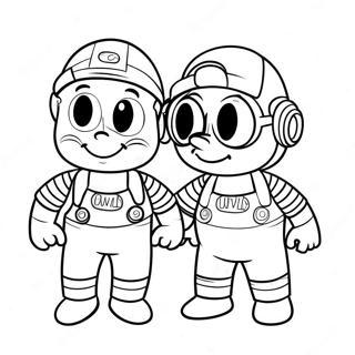 Mikey And Jj Coloring Page 109723-46434