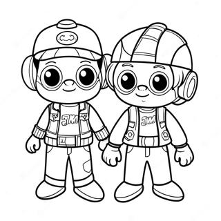 Mikey And Jj Coloring Page 109723-46436