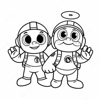 Adventurous Mikey And Jj Coloring Page 109724-46438