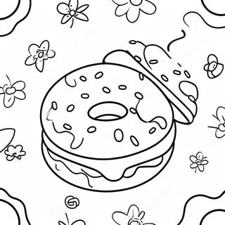 Donut Coloring Pages