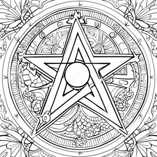 Intricate Pentacle Design Coloring Page 109753 46469