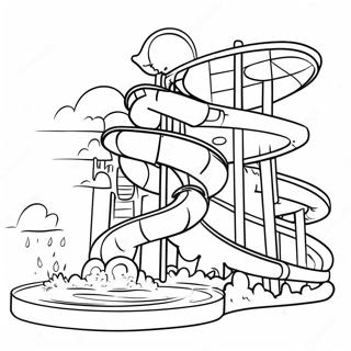 Colorful Water Slides Coloring Page 109775-46477