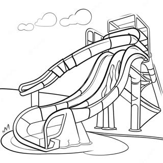 Colorful Water Slides Coloring Page 109775-46479