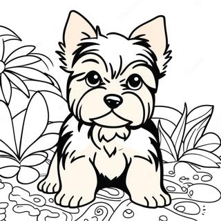 Yorkie Coloring Pages