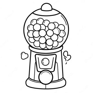 Colorful Gumball Machine Coloring Page 109826-46517