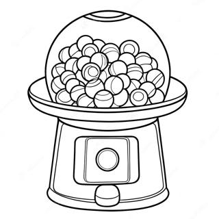 Colorful Gumball Machine Coloring Page 109826 46519