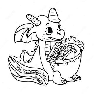 Dragons Love Tacos Coloring Pages