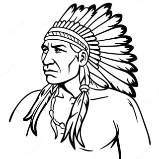 Easy Native American Coloring Pages