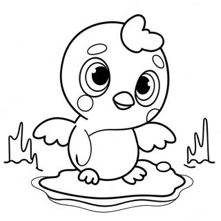 Cute Piplup Swimming Coloring Page 109929-46599