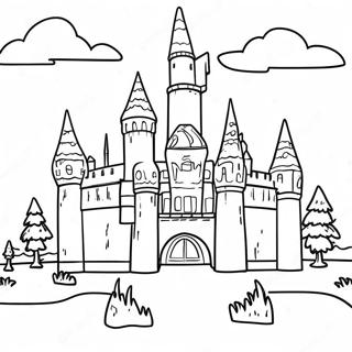 Colorful Legoland Castle Coloring Page 110110-46739