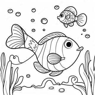 Flounder Underwater Scene Coloring Page 110162 46781